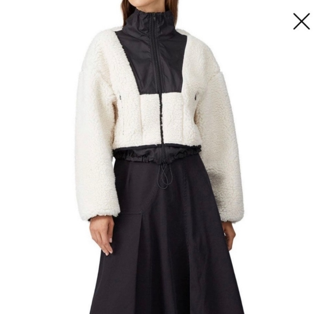 3.1 Phillip Lim Cropped Wool Sherpa Jacket Bomber XS